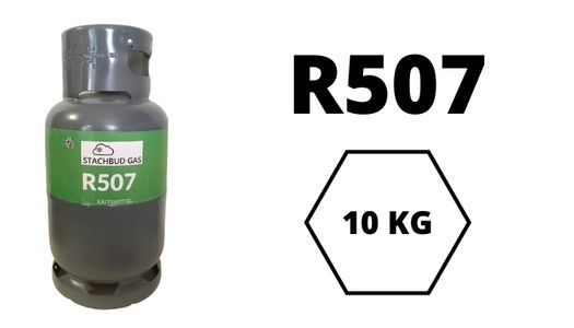KälteGas Shop R-507 Kältemittel 10 kg Mehrwegflasche Stahl 12,5L R502 R22 Ersatz