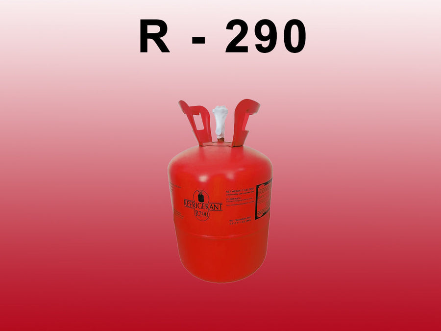 R-290 Kältemittel 5 kg Propan Eigentumsflasche 1/4" ACME LEFT – natürliches HVAC Gas