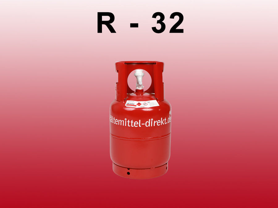 R-32 Kältemittel 9 kg Eigentumsflasche Mehrweg mit Steigrohr – HVAC Klima ohne Miete