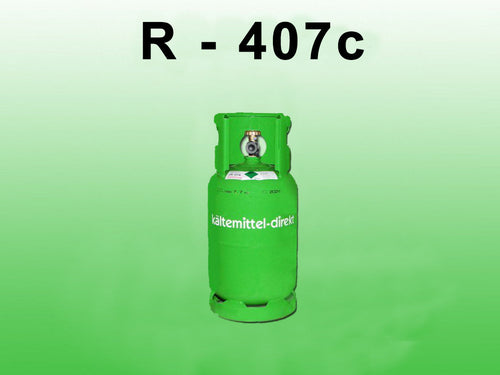 R-407C Kältemittel 10 kg – Eigentumsflasche Mehrweg Stahl, HVAC Klima Kältetechnik