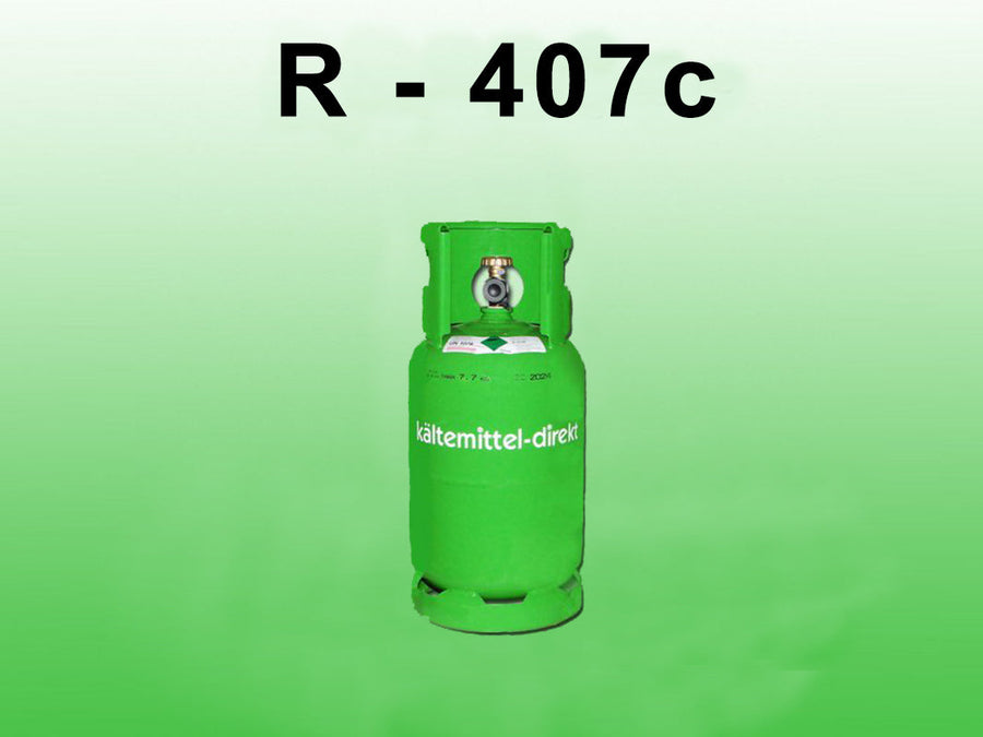 R-407C Kältemittel 10 kg – Eigentumsflasche Mehrweg Stahl, HVAC Klima Kältetechnik