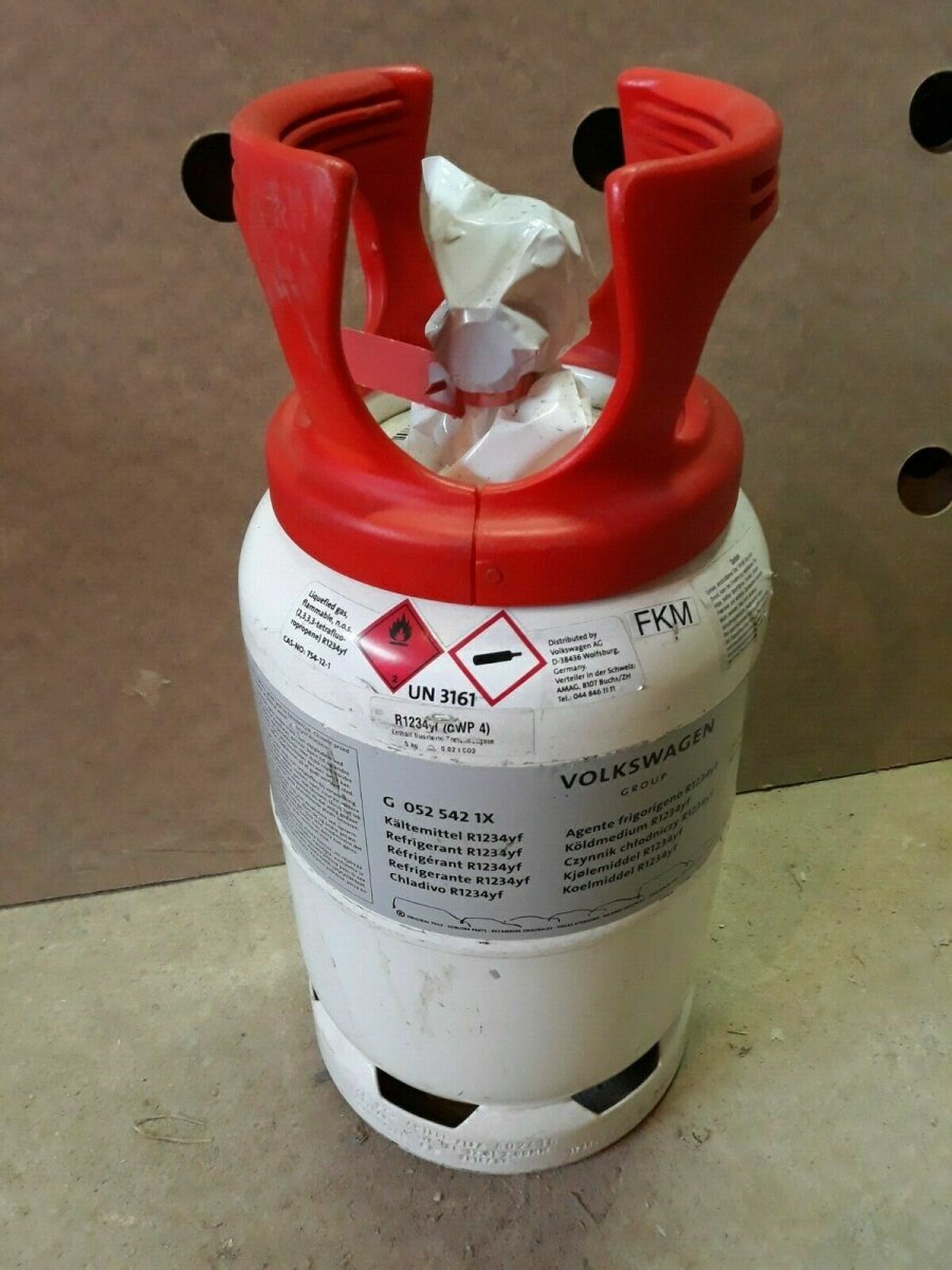 R-1234yf Kältemittel 10 kg Eigentumsflasche Mehrweg Stahl – HVAC Fahrzeug Klimaanlage